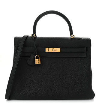 HERMES Togo Kelly Retourne 35 Black