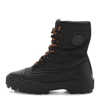 HERMES Calfskin Parachute Fresh Ankle Boots 38 Black