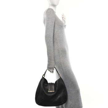 GUCCI Guccissima Large New Ladies Web Hobo Black