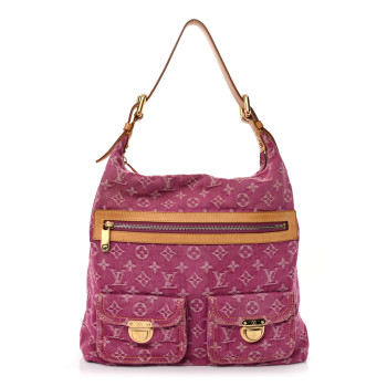 LOUIS VUITTON Denim Baggy GM Fuchsia