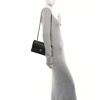 CHANEL Caviar Quilted Small Double Flap Black