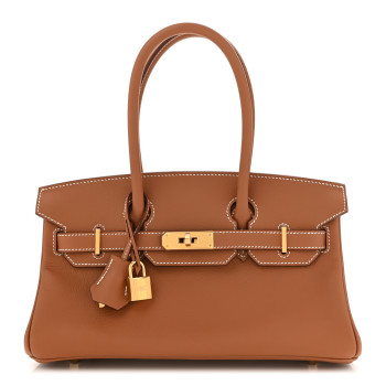 HERMES Evercolor Shoulder Birkin Light 29 Gold