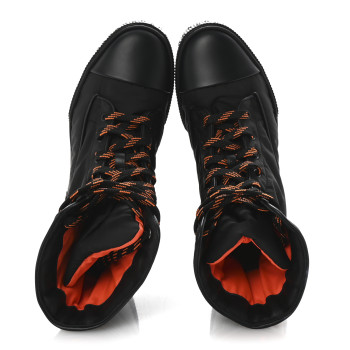 HERMES Calfskin Parachute Fresh Ankle Boots 38 Black