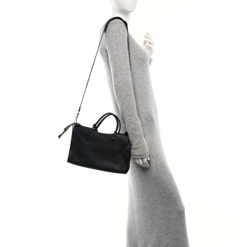 BALENCIAGA Veau Grana Perforated Blackout Hardware S City Black