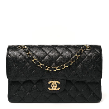 CHANEL Caviar Quilted Small Double Flap Black