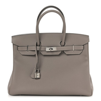 HERMES Togo Birkin 35 Gris Asphalte