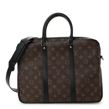 LOUIS VUITTON Monogram Macassar Porte-Documents Voyage PM