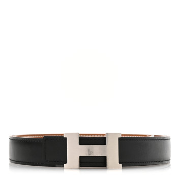 HERMES Box Togo 24mm Mini Constance H Belt 100 40 Black Gold