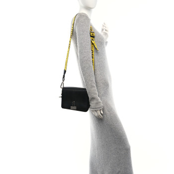 OFF-WHITE Saffiano Binder Clip Bag Black