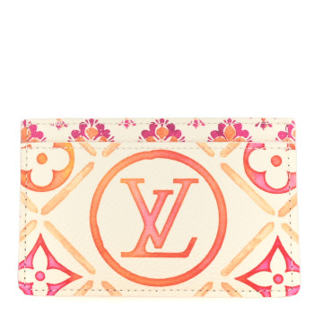 LOUIS VUITTON Monogram Tiles By The Pool Card Holder Coral