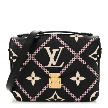LOUIS VUITTON Empreinte Monogram Giant Broderies Pochette Metis Black