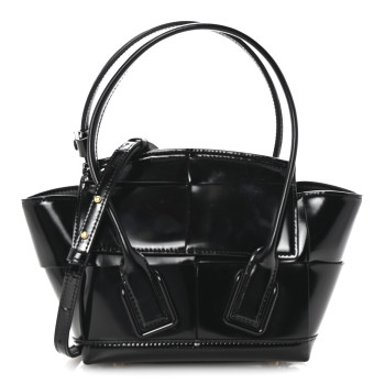 BOTTEGA VENETA Patent Maxi Intrecciato Mini Arco Black