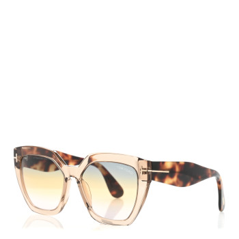TOM FORD Acetate Square Sunglasses TF939 Transparent Tortoise