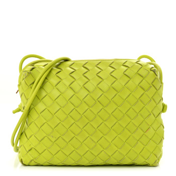 BOTTEGA VENETA Nappa Intrecciato Small Loop Camera Bag Acid Kiwi