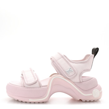 LOUIS VUITTON Calfskin Canvas LV Archlight Sandal 36 Pink