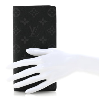 LOUIS VUITTON Monogram Eclipse Brazza Wallet