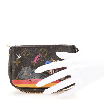LOUIS VUITTON Monogram 2015 Christmas Animation Mini Pochette Accessories