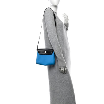 HERMES Military Toile Vache Hunter Herbag Zip Retourne 20 Bleu Riviera Black