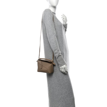 LOEWE Calfskin Mini Puzzle Edge Bag Sand