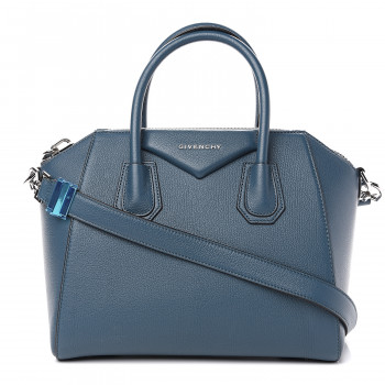 GIVENCHY Sugar Goatskin Small Antigona Oil Blue