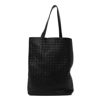 BOTTEGA VENETA Nappa Intrecciato North South Tote Black