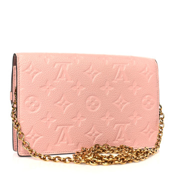 LOUIS VUITTON Empreinte Vavin Chain Wallet Rose Poudre