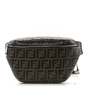 FENDI Vitello Century Bi-Color FF 1974 Embossed Belt Bag Maya Black