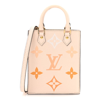 LOUIS VUITTON Empreinte Monogram Giant By The Pool Petit Sac Plat Cream Saffron