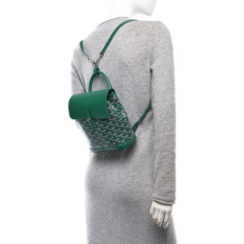 GOYARD Goyardine Calfskin Mini Alpin Backpack Green