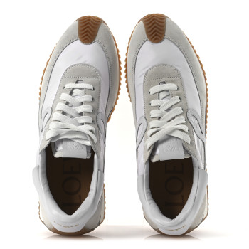 LOEWE Nylon Suede Flow Retro Runner Sneakers 41 White