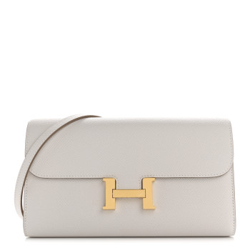 HERMES Epsom Constance Long To Go Wallet Gris Pale