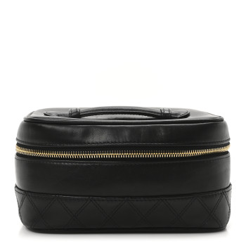 CHANEL Lambskin Vanity Cosmetic Case Black