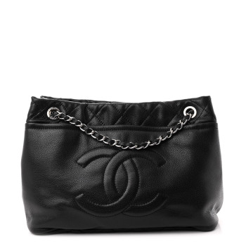 CHANEL Caviar Timeless CC Soft Tote Black