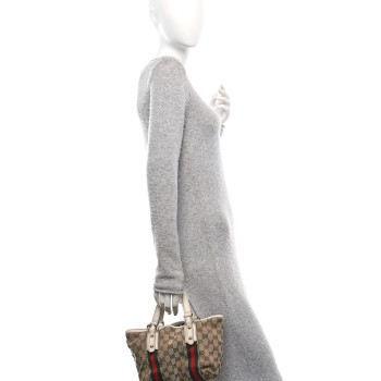 GUCCI Monogram Small Jolicoeur Tote White