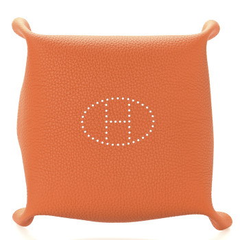 HERMES Taurillon Clemence Mises et Relances MM Change Tray Orange