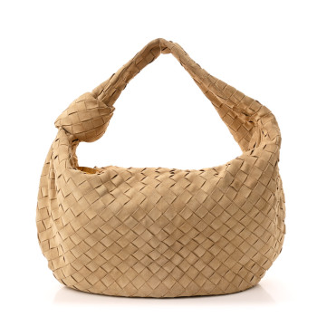 BOTTEGA VENETA Suede Intrecciato Small Jodie Sand