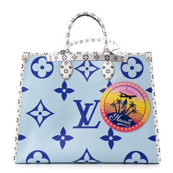 LOUIS VUITTON Monogram Giant Hawaii Onthego Blue