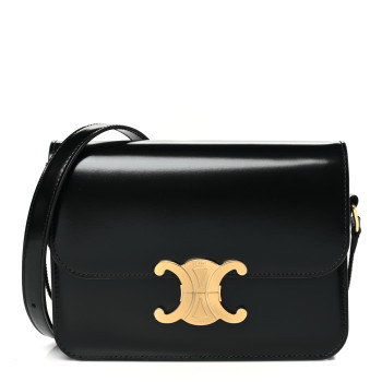 CELINE Shiny Calfskin Teen Triomphe Black