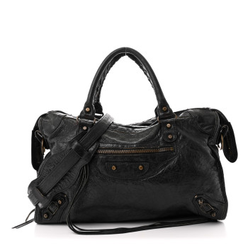 BALENCIAGA Agneau Classic Hardware City Black