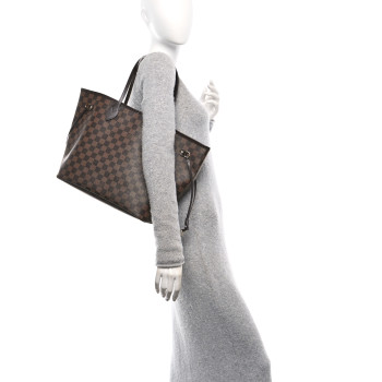 LOUIS VUITTON Damier Ebene Neo Neverfull MM Rose Ballerine