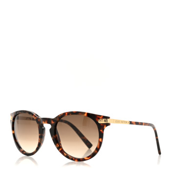 LOUIS VUITTON Acetate Round Sunglasses Z0837W Tortoise