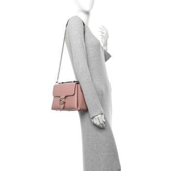 GUCCI Dollar Calfskin Interlocking G Top Handle Shoulder Bag Soft Pink