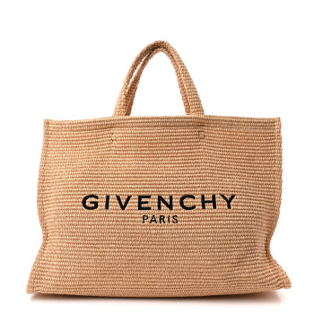 GIVENCHY Raffia Large G Shopping Tote Natural