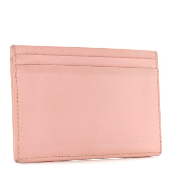 CHANEL Calfskin CC Button Card Holder Case Pink