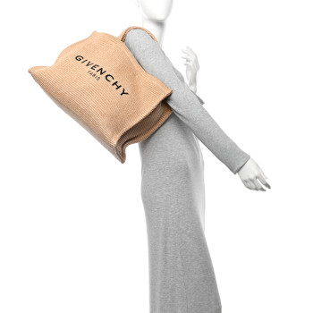 GIVENCHY Raffia Large G Shopping Tote Natural