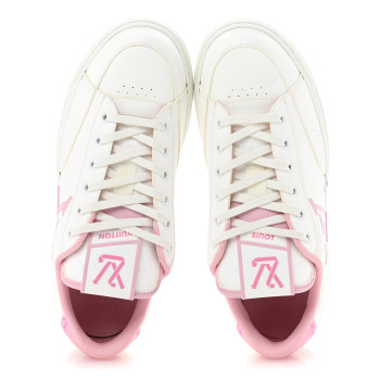 LOUIS VUITTON Calfskin Charlie Sneaker 39 White Rose Clair