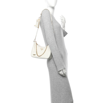 PRADA Saffiano Re-Edition 2005 Shoulder Bag White