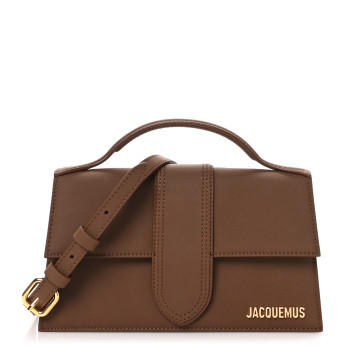 JACQUEMUS Rubberized Calfskin Le Grand Bambino Brown