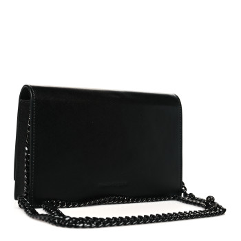 ALEXANDER MCQUEEN Calfskin Skull Small Crossbody Bag Black