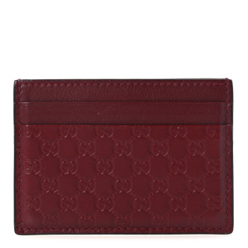GUCCI Microguccissima Card Holder Red